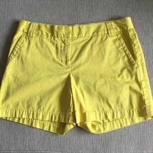 J Crew Size 6 Yellow Shorts